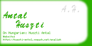 antal huszti business card